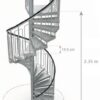 🌀 Escalier hélicoïdal int/ext en acier galvanisé Ø140 – H.max. 2,35 m